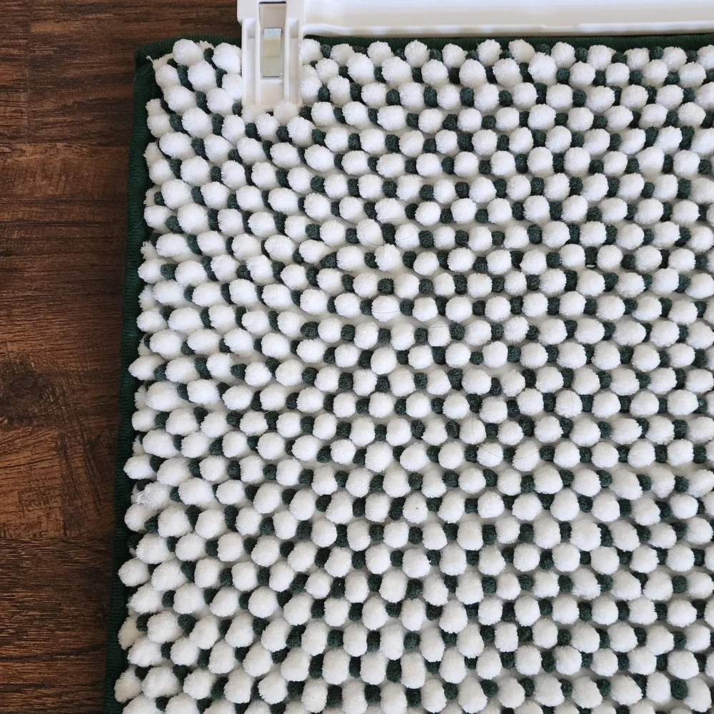 Threshold Black and White Bath Mat